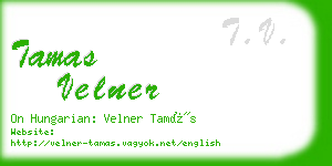 tamas velner business card